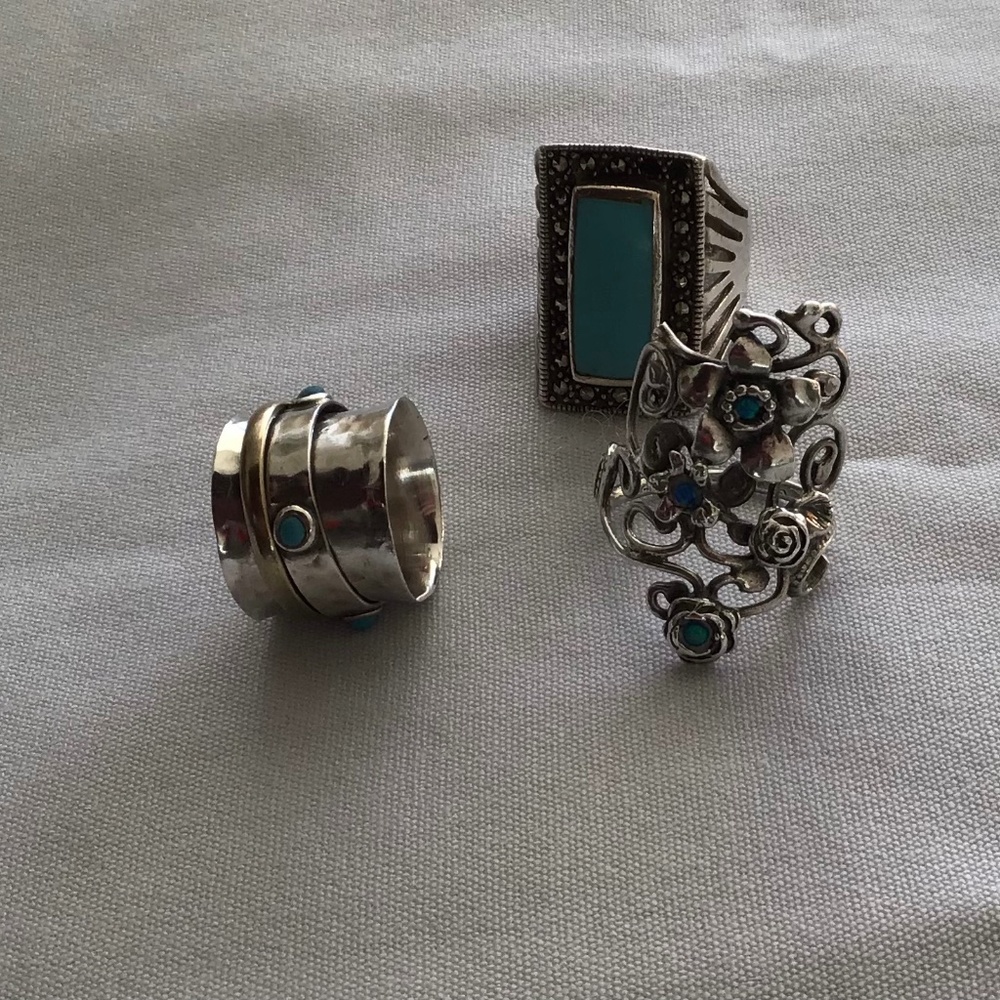 Set of sterling Silver rings (3)